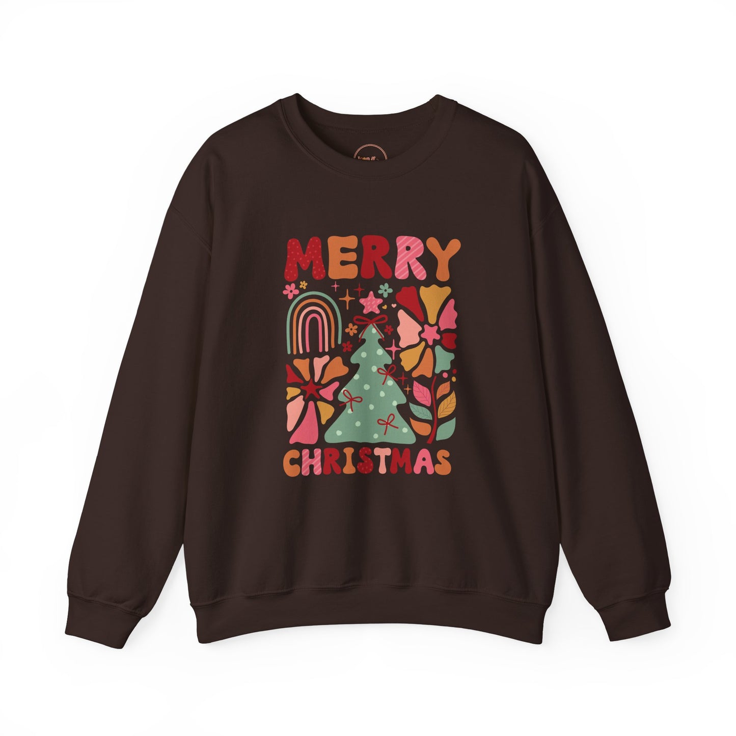 Merry Christmas Retro Holiday Crewneck