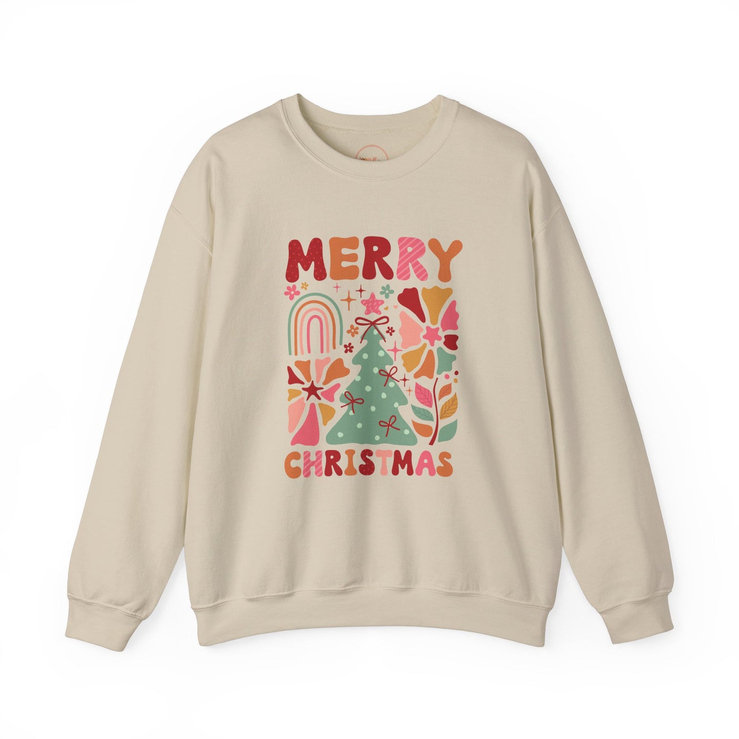 Merry Christmas Retro Holiday Crewneck