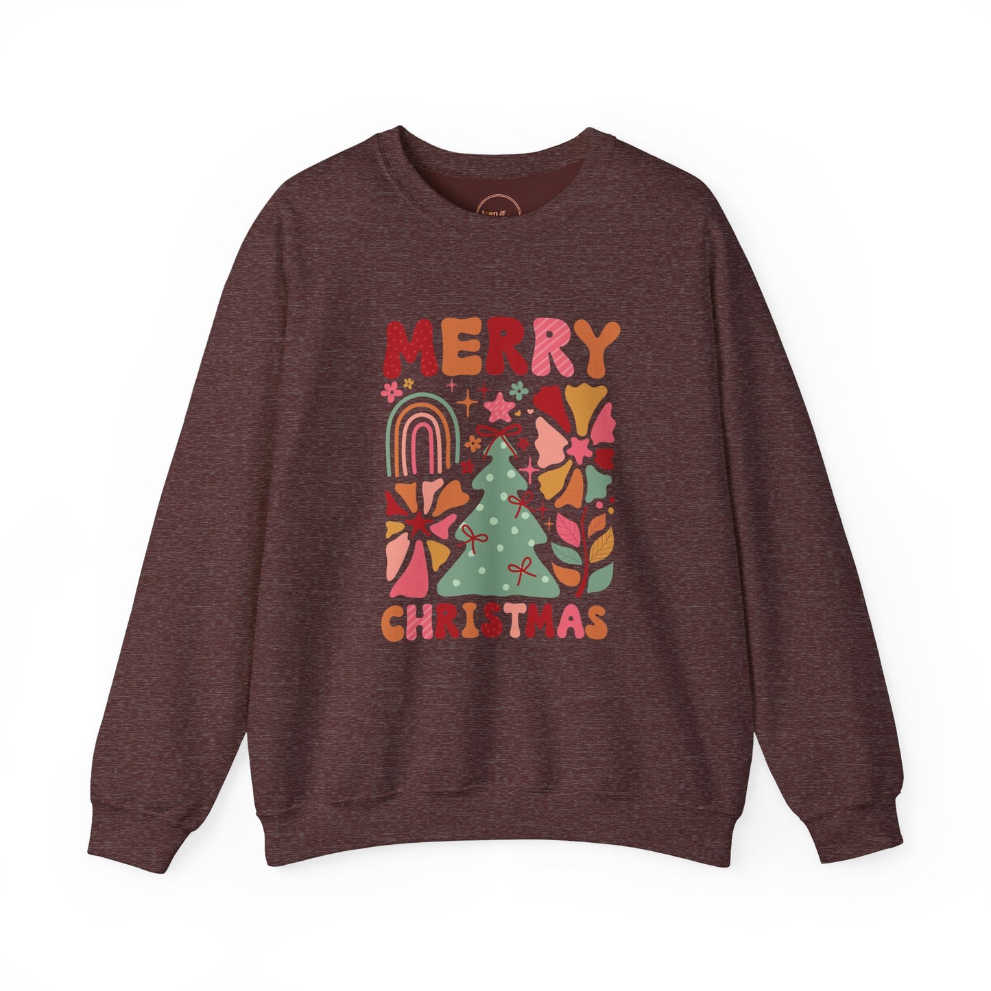 Merry Christmas Retro Holiday Crewneck