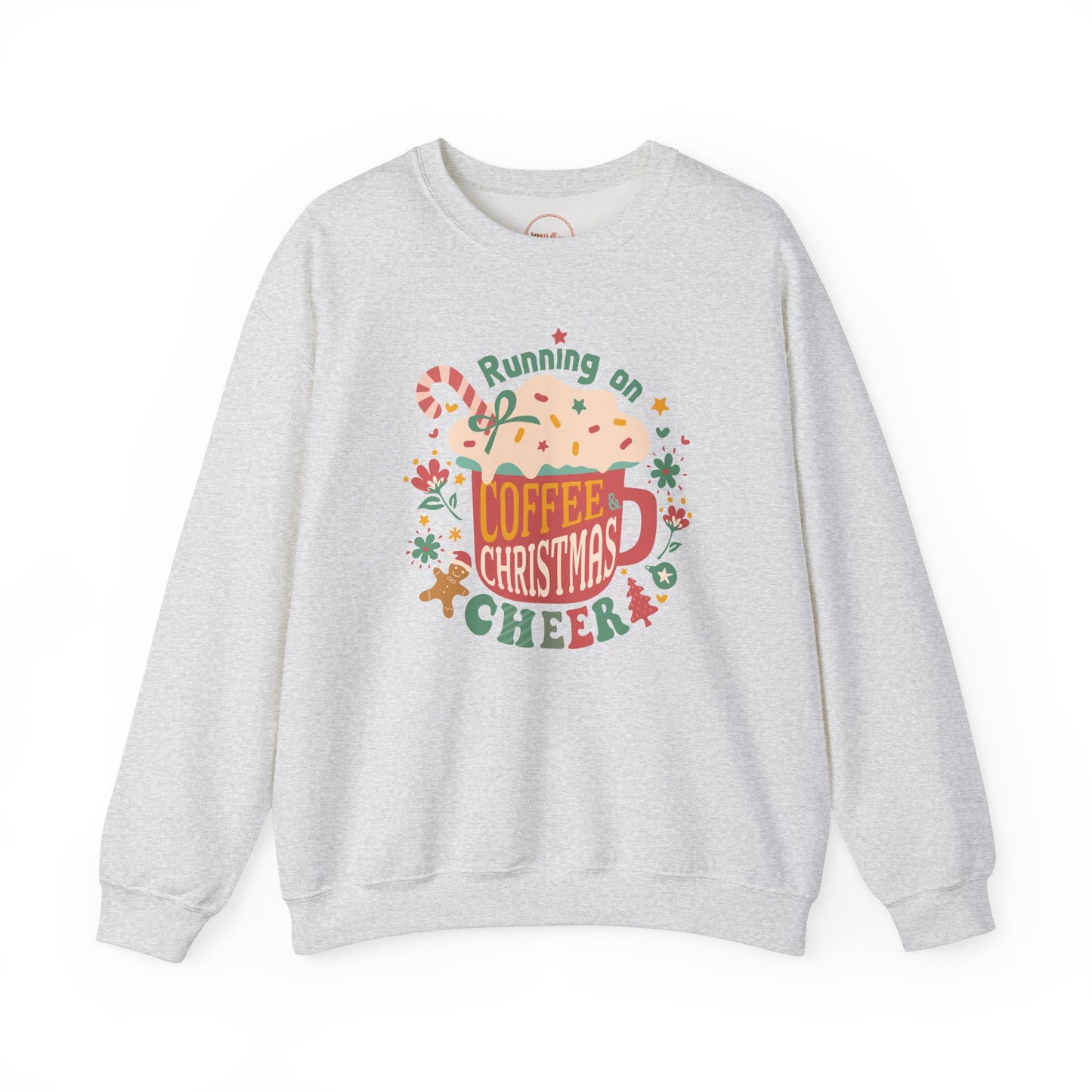 Running on Coffee & Christmas Cheer Festive Crewneck