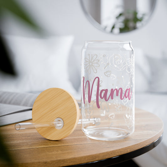 Mama’s Wildflower Can Glass (customizable)