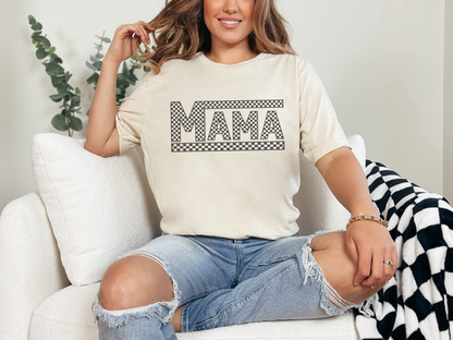 Mama Checkered Chic Tee