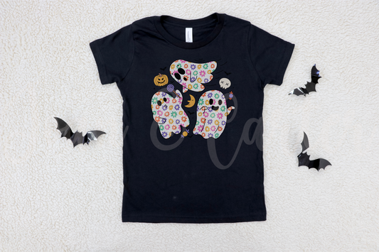 Floral Ghosts Halloween Tee