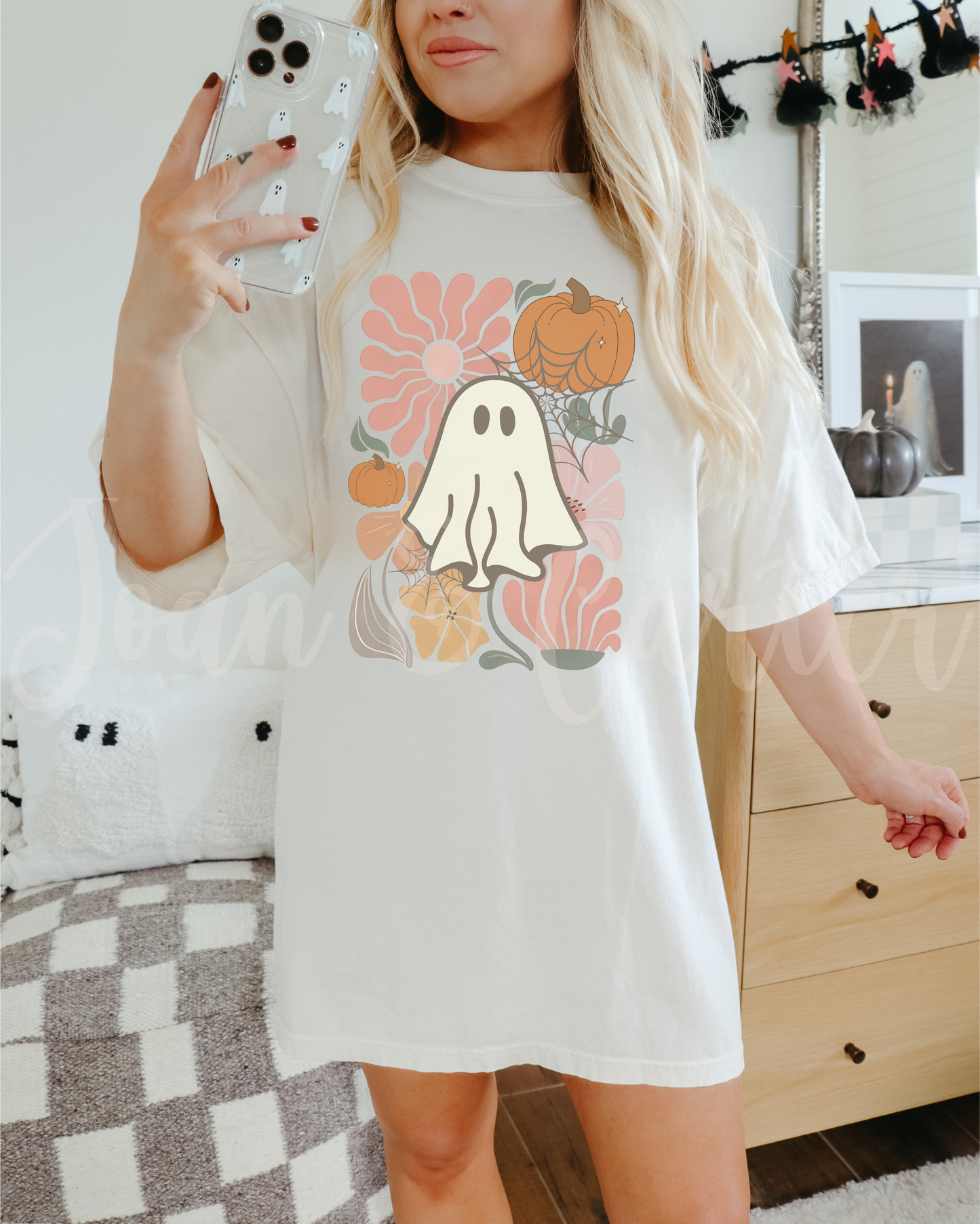 Vintage Ghost and Pumpkin Tee