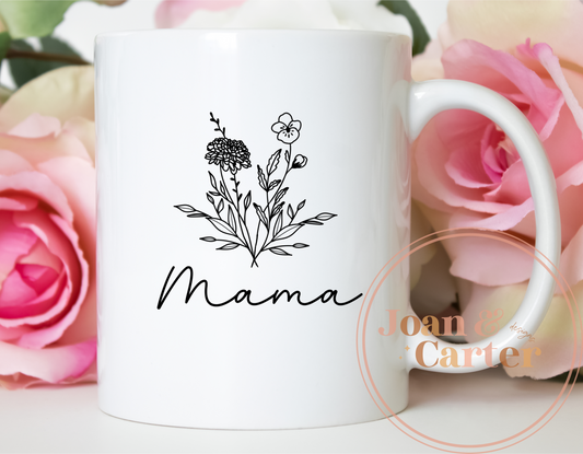 Birth Flower Mug (customizable)